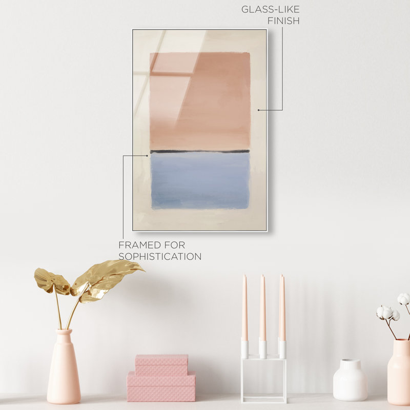 Peach Sky Print by Oliver Gal, 31"H x 46"W, White Floater Frame