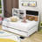 Audrei Wood Daybed with Trundle and Shelves-922791308