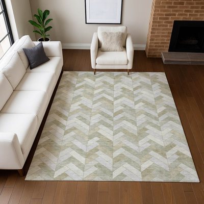 Tapis géométrique de qualité supérieure lavable à la machine Mayfield AMF2297