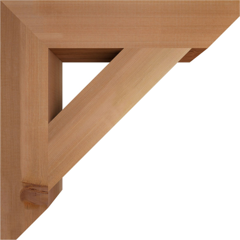 Support traditionnel en bois rustique à lattes, Cèdre rouge, H 20 po x l 3,5 po x P 20 po
