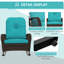 Chaise berçante en osier pour l'extérieur Outsunny-1921807129