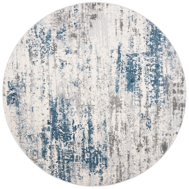 Keyra Performance Abstract Rug, Round 6'7"
