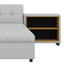 Canapé-lit capitonné polyvalent de 121,2 po, futon surdimensionné en forme de L, canapé-lit modulaire à combinaison libre avec deux supports de rangement-1466992334