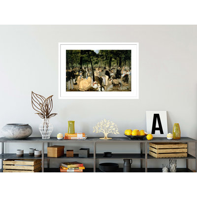 «Music in the Tuileries Gardens» par Édouard Manet, impression giclée sur cadre