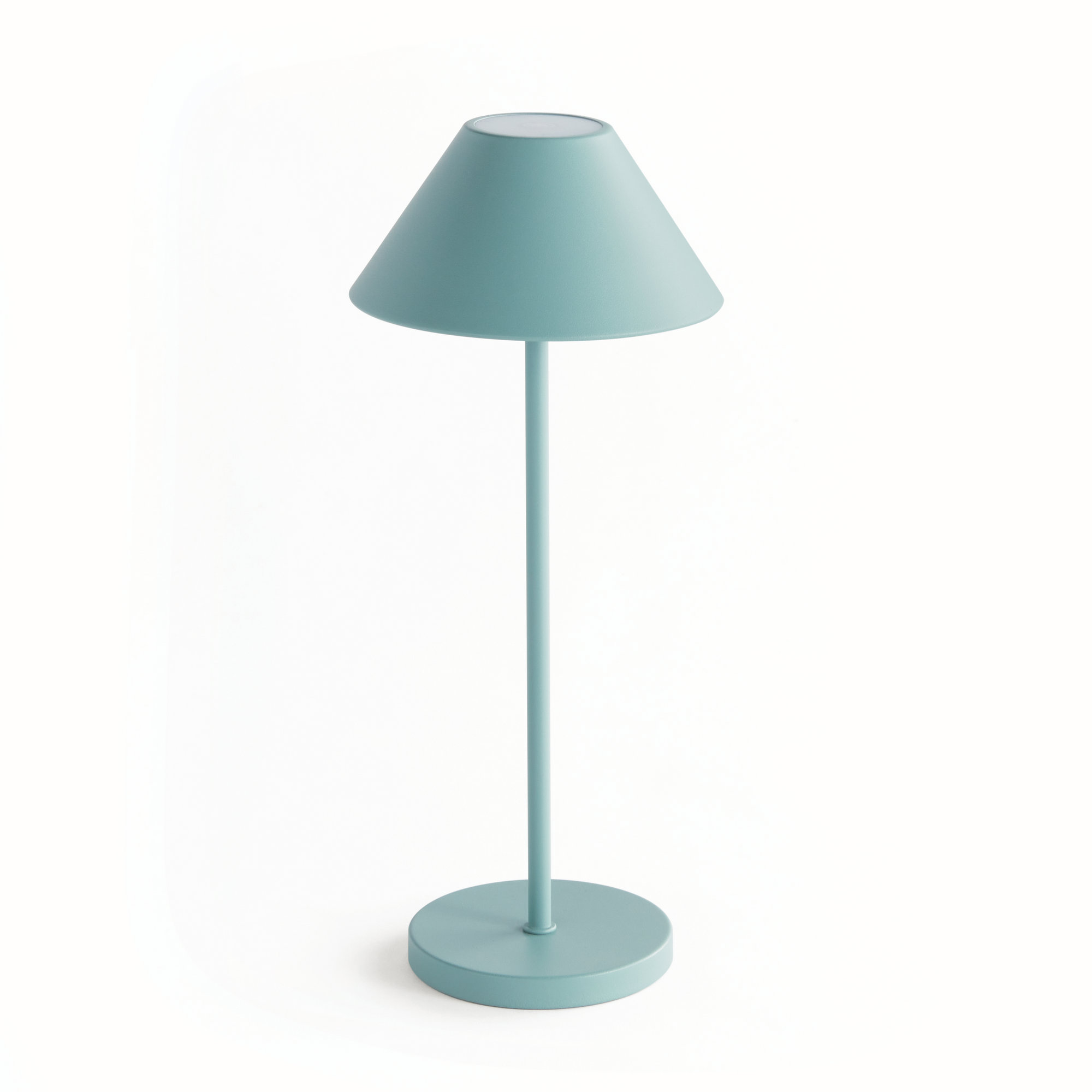 Indoor/Outdoor Metal CORDLESS LED LAMP, Blue, Blue, 14'' H x 6'' W x 6'' D