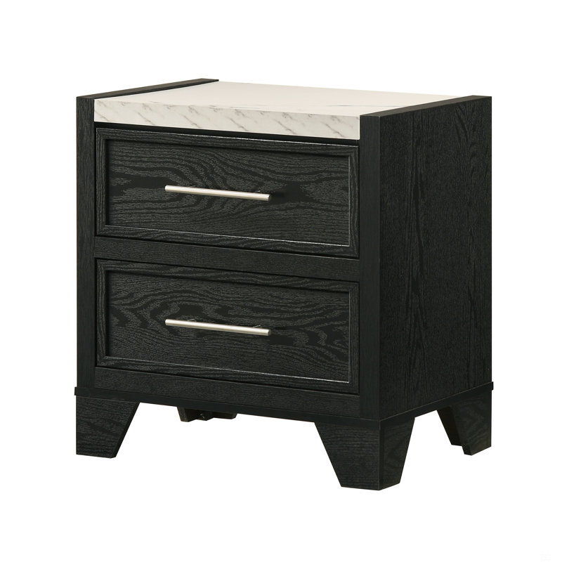 Table de chevet 2 tiroirs 1Pc