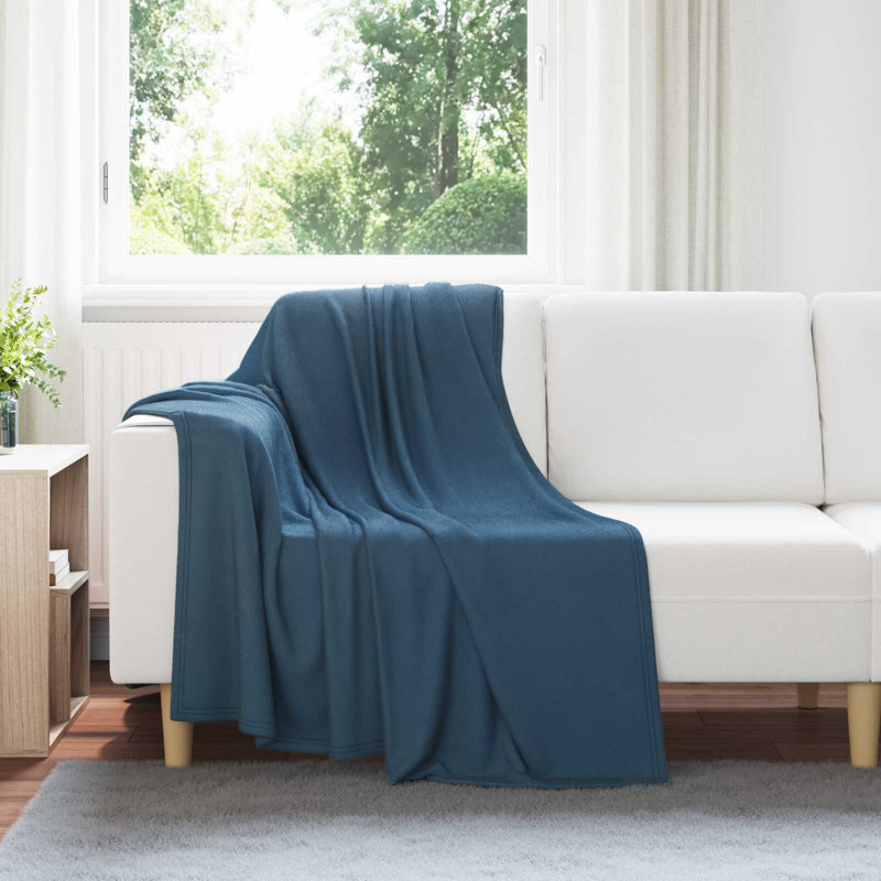 5.5-51 Throw Blanket, Navy Blue, 170cm x 130cm
