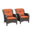 Ensemble de 2 chaises longues d'extérieur en osier pour patio-1784681633