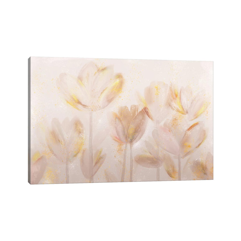 Contemporary Poppies Neutral by Northern Lights - Wrapped Canvas Print, 152.5 cm H x 101.5 cm W