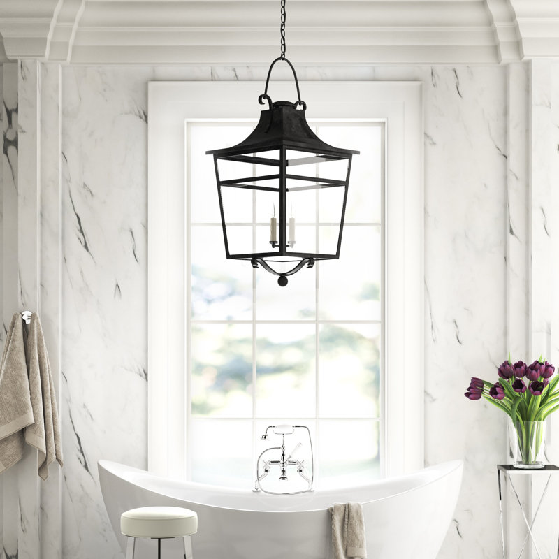 Ralph Lauren Home Carrington 4 Light Chandelier, French Rust, 34.5"H x 16"W x 16"D