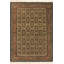 Tapis vert / brun en laine noué à la main 3 pi 9 po x 5 pi 9 po Oriental