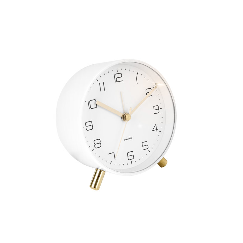 Lofty Quartz movement / Crystal Alarm Clock, White