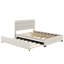 Lit plateforme tapissier confortable avec lit gigogne et deux grands tiroirs pour une chambre propre et spacieuse