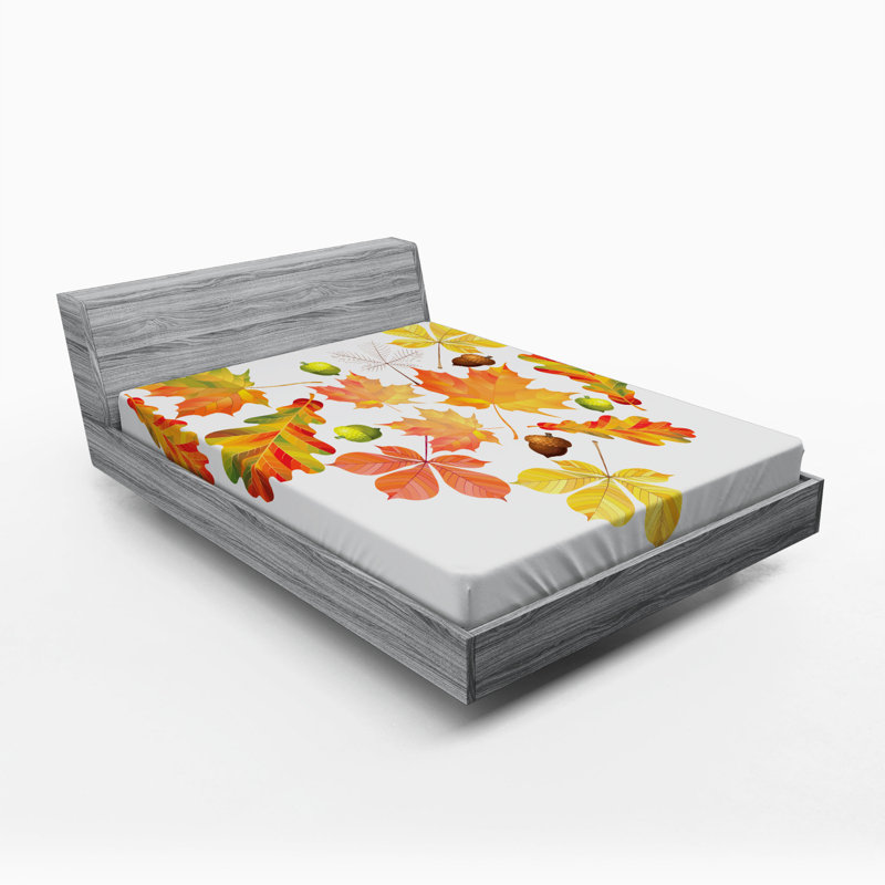 Microfiber Floral Fitted Sheet, Full Fitted Sheet