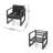  Modern Outdoor Club Chair with Cushions, Stylish Aluminum Frame for Durable and Comfortable Seating, Perfect for Patio Relaxation, Dark Grey