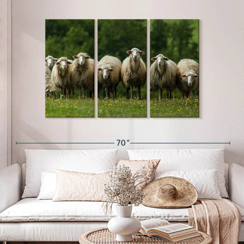Brampt Tuscany Sheep, 32" H x 50" W
