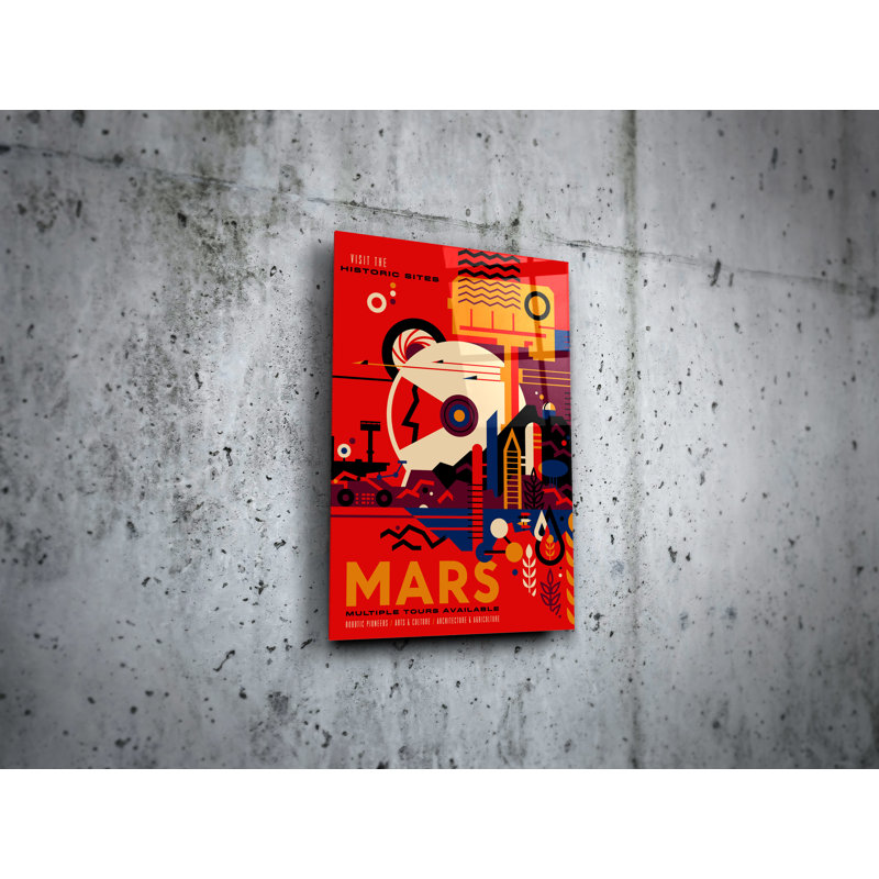 «Visions of the future: Mars», art mural en acrylique, 20 po x 28 po, H 28 po x l 20 po x P 0,125 po