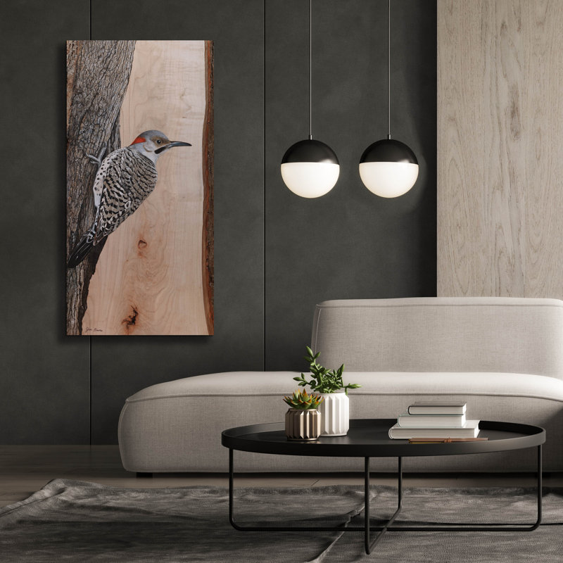 Toile épique Graffiti «Clinging Northern Flicker» par Jim Brune, 30 po x 60 po, H 60 po x l 30 po