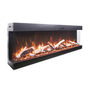 Black Electric Fireplace with 5000 BTU