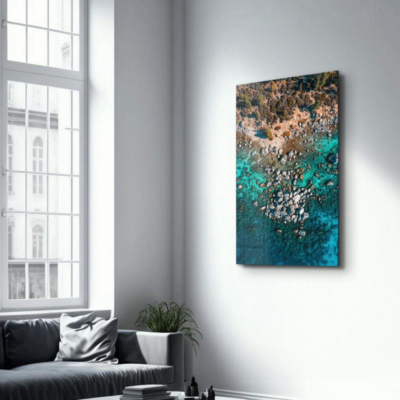 Peinture décorative en verre trempé