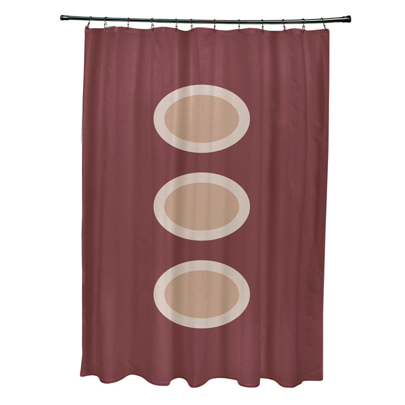 Rideau de douche simple Ashcraft, Rouille / taupe