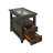 Aleeta Glass Top 2 - Drawer End Table with Storage