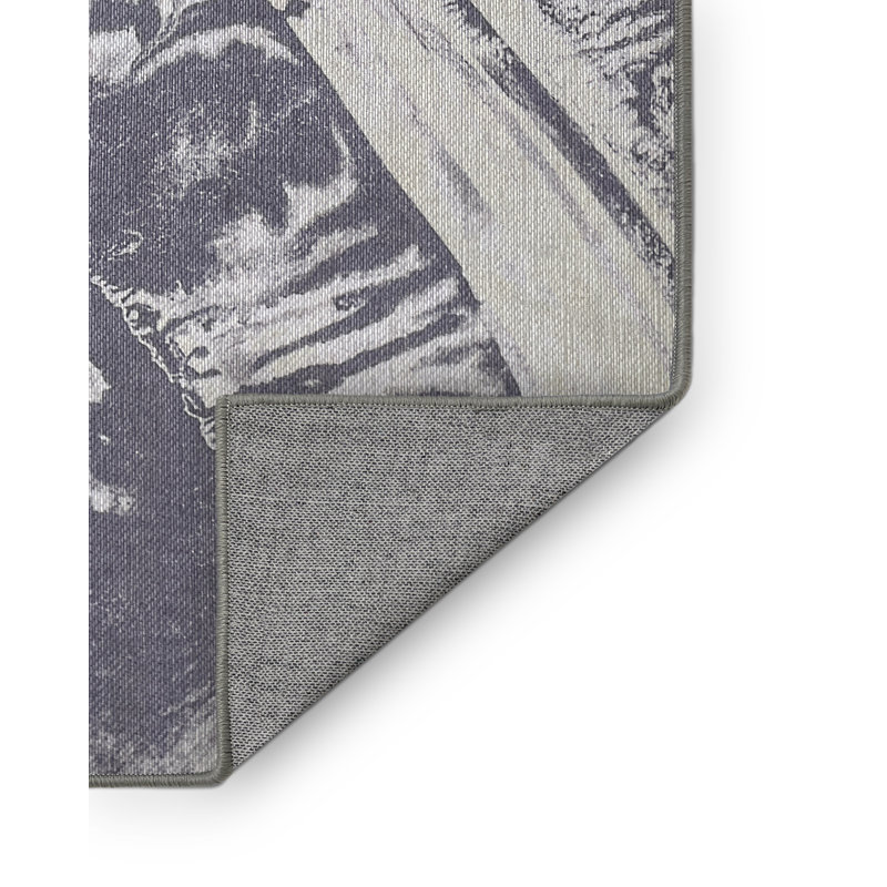 Ethelynn Washable Abstract Indoor Rug, Square 7'