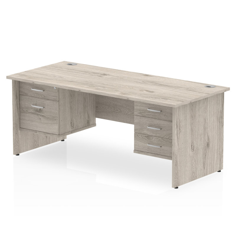 Zetta Solid Wood Base Executive Desk,  73cm H x 180cm W x 80cm D