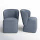 Niha Upholstered Dining Chair With Caster (Set of 2)