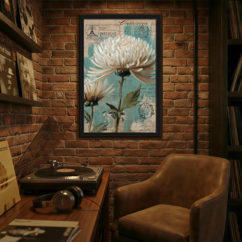 Plantes et fleurs, art floral rétro, H 30 po x l 20 po