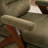 Mid Century Upholstered Arm Accent Chair with Solid Wood Legs-1890899082