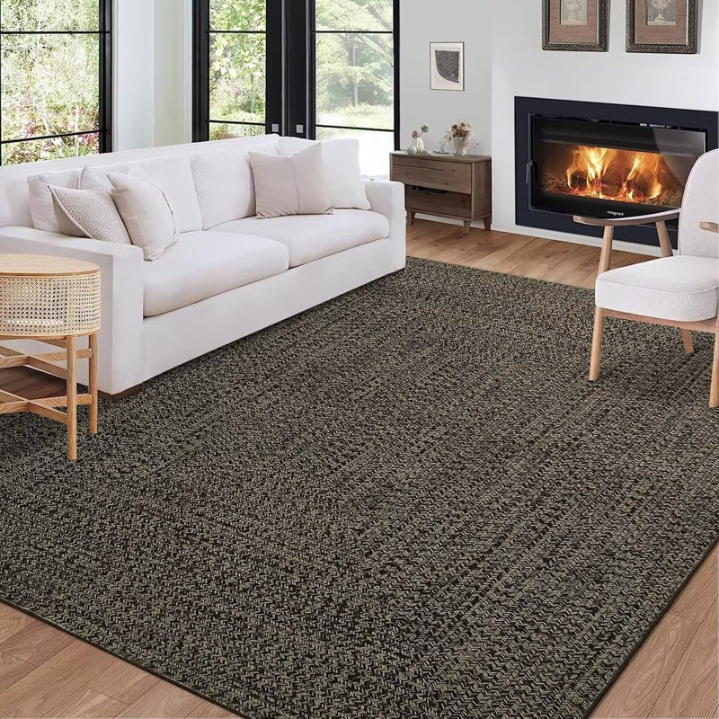 Tapis moderne pour tapis de chambre à coucher, Rectangle 5 pi x 7 pi