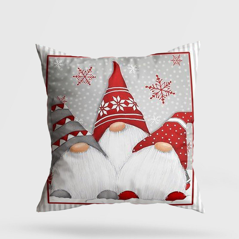 Coussin lavable de qualité supérieure, 17,0 x 17,0 pouces, 50% coton / 50% polyester, rembourrage en silicone, fermeture à glissière dissimulée | Doux, confortable et repassable | Parfait pour la décoration intérieure, le salon et la chambre à cou