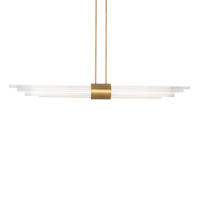 Luzerne 1 - Light LED Pendant, Aged Brass
