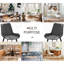Chaise de salle à manger moderne avec pieds en métal noir Chai-2Pcs / Ctn-995242171