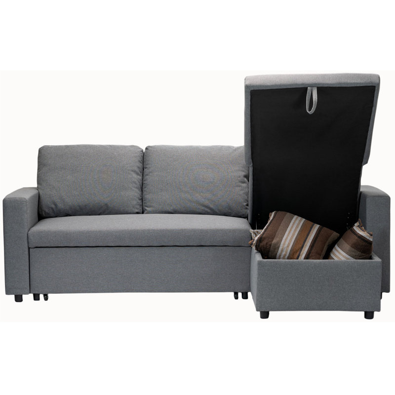 Chaise longue avec rangement Niswger, Gris
