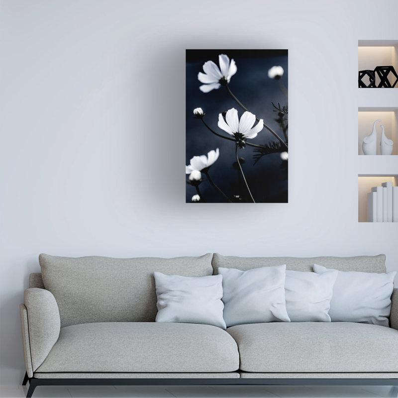 Art sur toile, jolies fleurs sauvages, H 19 po x l 12 po