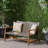 Hampton Wood + Wicker Loveseat-704129558