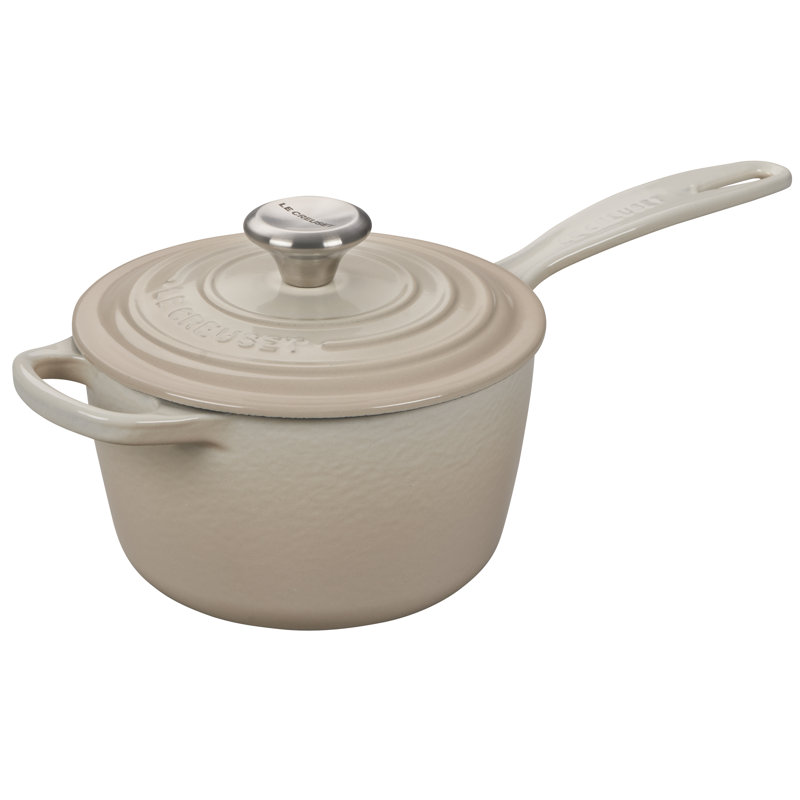 Le Creuset Enameled Cast Iron Saucepan with Lid, 1.75 qt., Shallot