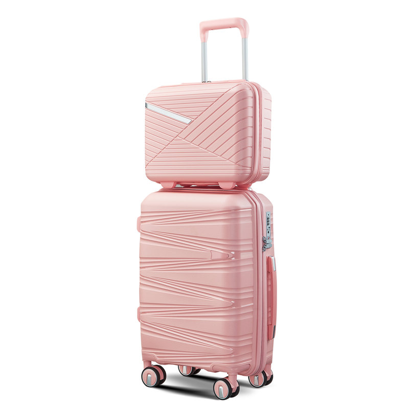 Ensemble 4 pièces de bagage (14/20/24/28), valise rigide rigide avec valise rigide avec roulettes et roulettes pour hommes