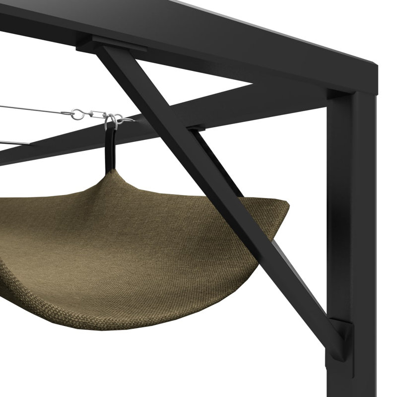 Serre L 9,8 pi. D Pavillon de jardin en acier, Taupe