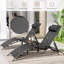 60' Long Reclining Chaise Lounge Set with Cushions and Table-88414029