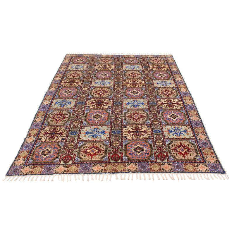 Tapis unique en laine noué à la main 8 pi 2 po x 11 pi 2 po années 1990