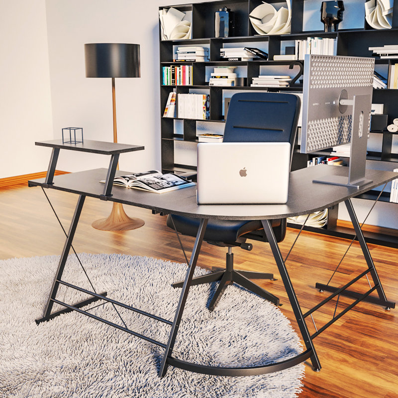Bureau en L, Noir