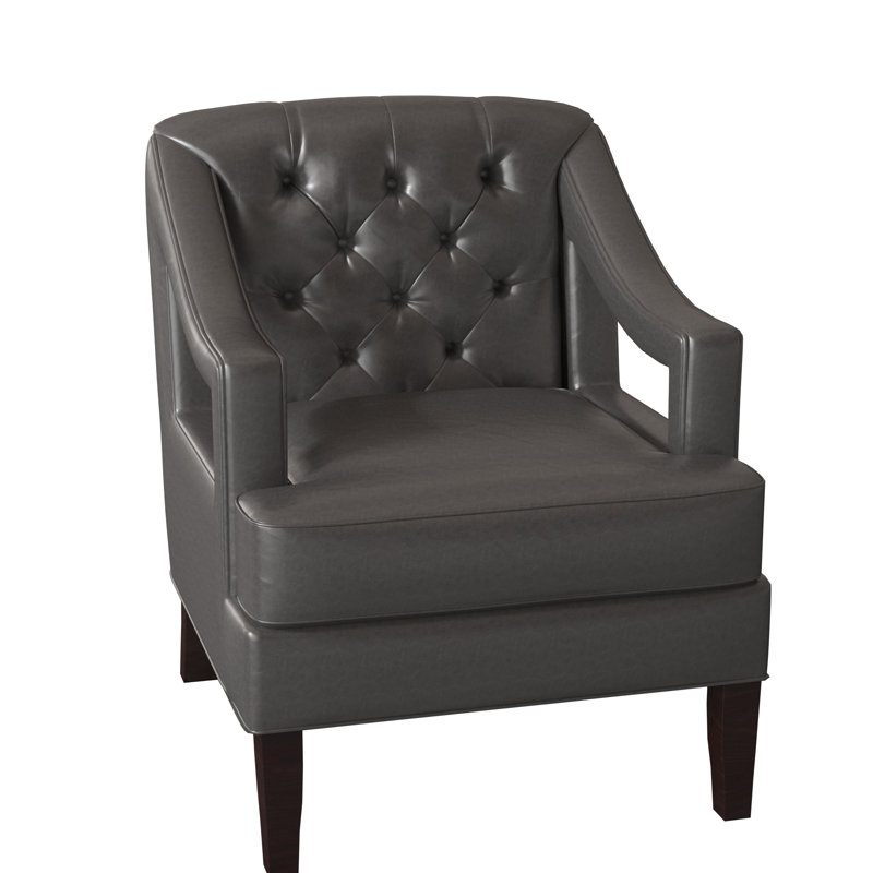 Armchair, Grayson Charcoal, Black Walnut