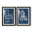 Antique Chair Blueprint I - ensemble de 2 impressions encadrées-2047276468-2047276469-2047017478
