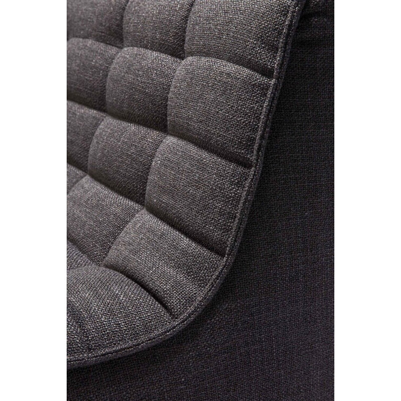 N701 Modular Sofa Set - Combo Left - 1 Seater + 2 Seater + 90° Square Corner, Dark Gray Polyester Blend