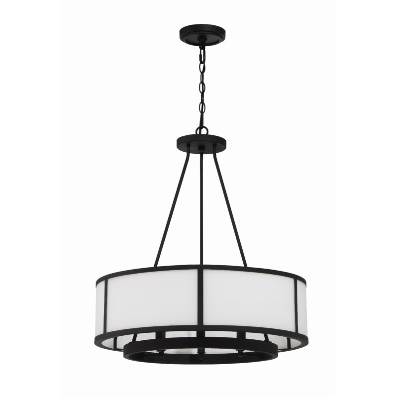 Lustre forgé noir 6 lumières Makhel