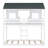 Twin Over Twin Bunk Bed Wood Bed With Roof, Window, Guardrail, Ladder-706893563