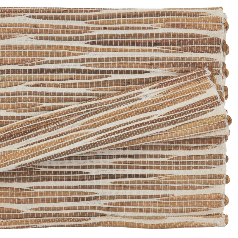 Woven Chic Texture Water Hyacinth Table Runner, Natural, 90" L x 14" D